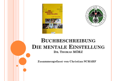Buchbeschreibung Die mentale Einstellung Dr. Thomas MÖRZ